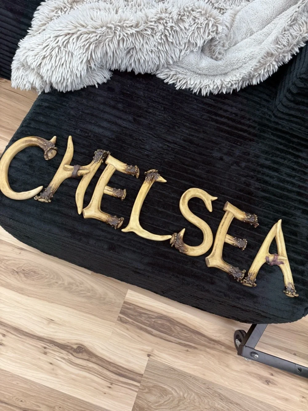 Custom Name Chelsea in Deer Antler decor